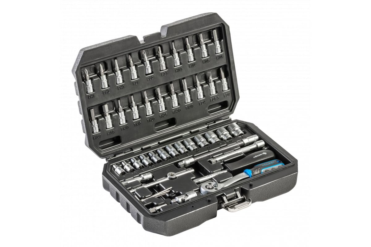 Hogert Ht1r216 46 Pcs 1/4 Inch Socket Set