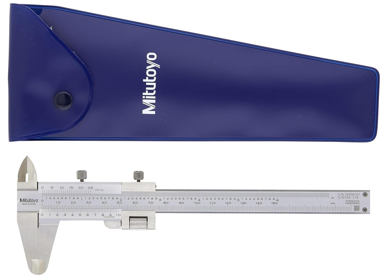 Mitutoyo 532-121 Vernier Caliper, 300 Mm, With Fine Adjustament